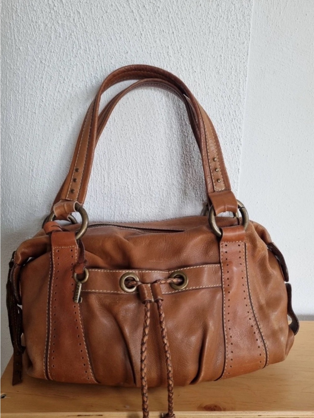Fossil Leather brown bag